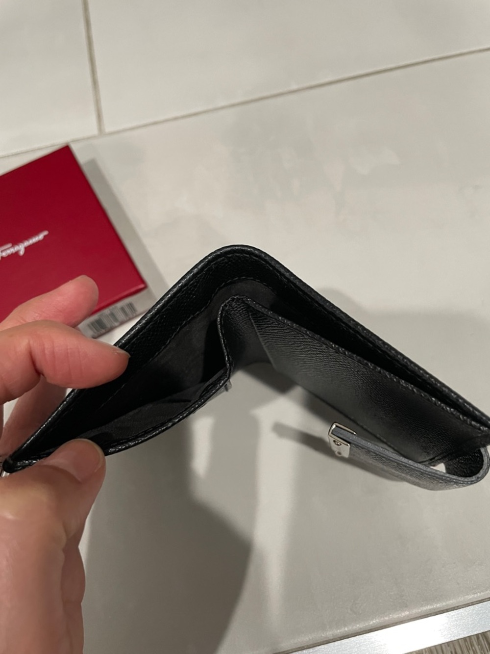 Salvatore Ferragamo Black Leather Bifold Wallet - Picture 8 of 10